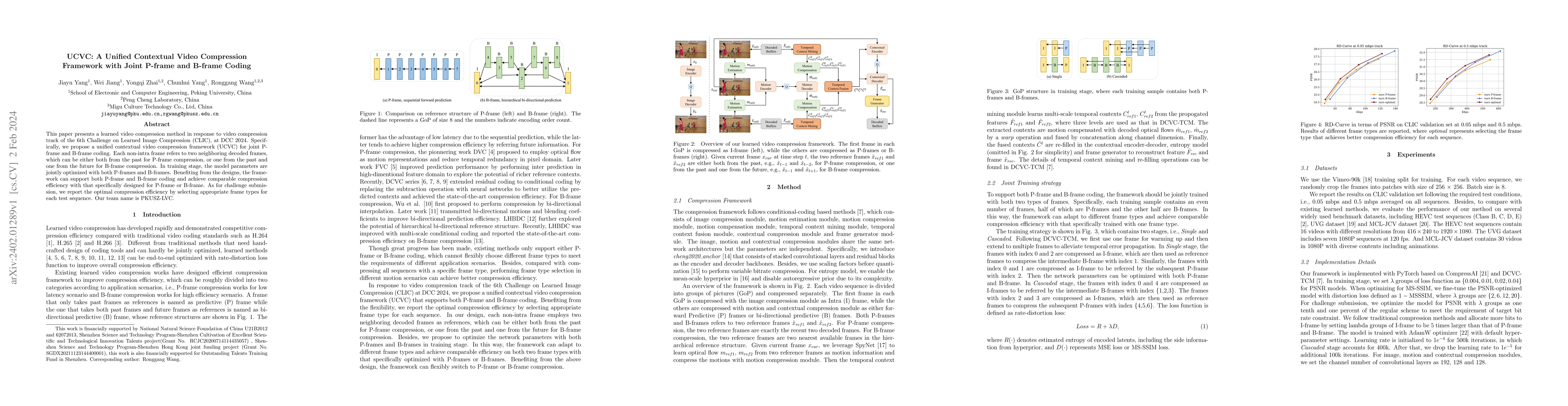 Thumbnail for UCVC: A Unified Contextual Video Compression Framework with Joint
  P-frame and B-frame Coding