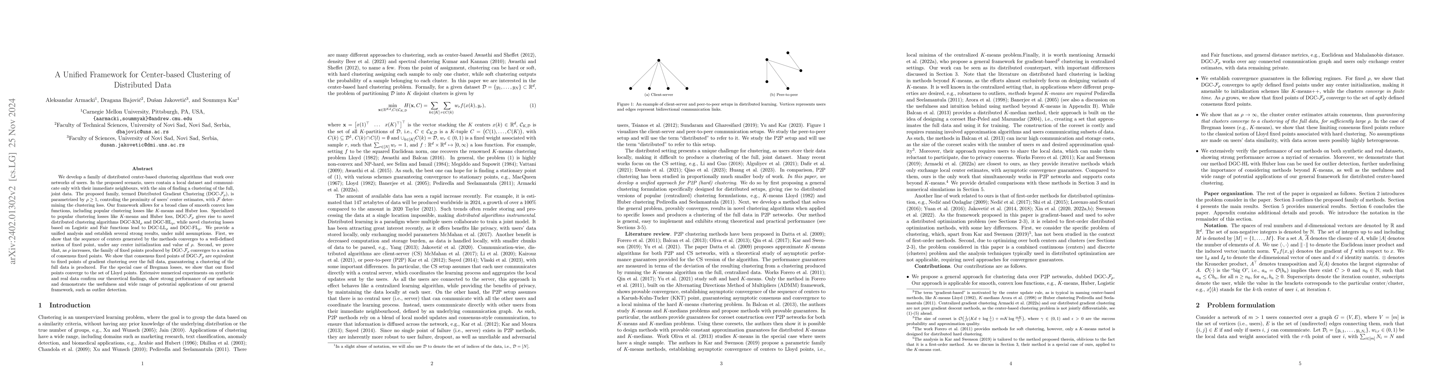 Thumbnail for A Unified Framework for Gradient-based Clustering of Distributed Data