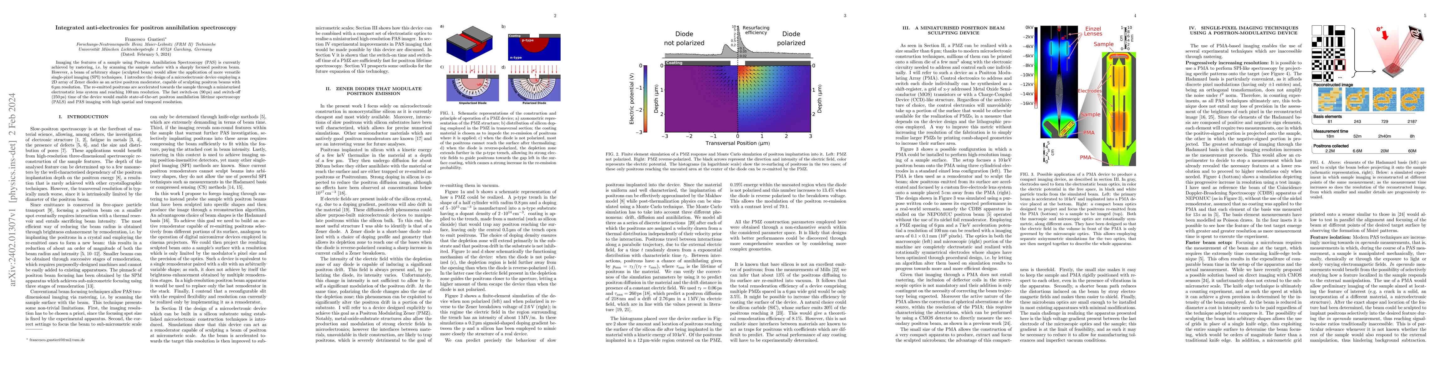 Thumbnail for Integrated anti-electronics for positron annihilation spectroscopy