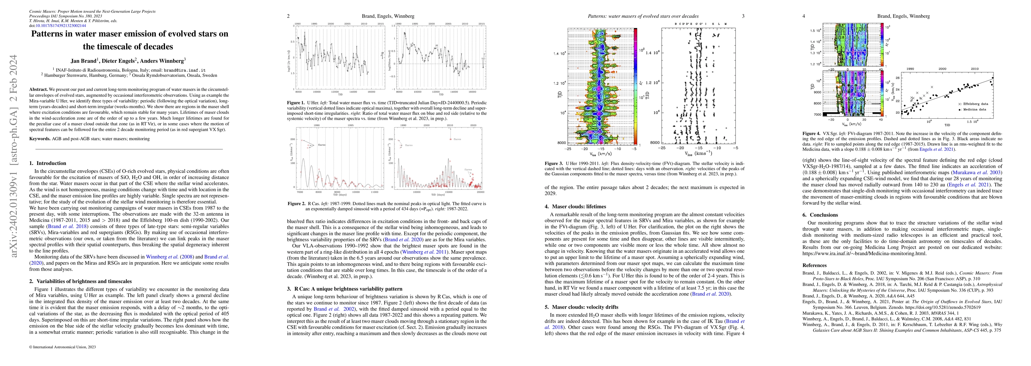 Thumbnail for Patterns in water maser emission of evolved stars on the timescale of
  decades