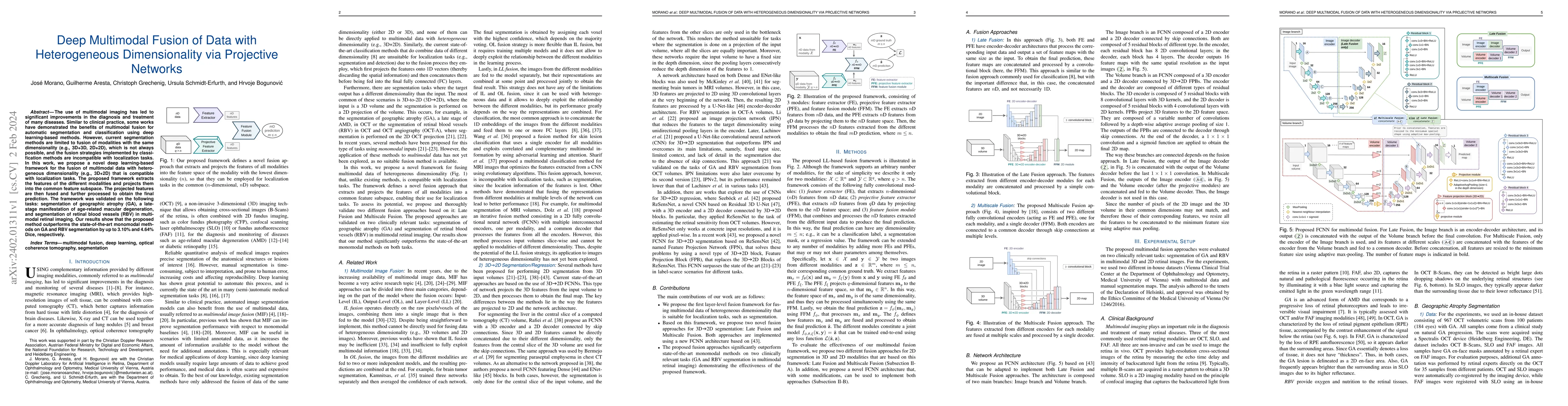 Thumbnail for Deep Multimodal Fusion of Data with Heterogeneous Dimensionality via
  Projective Networks