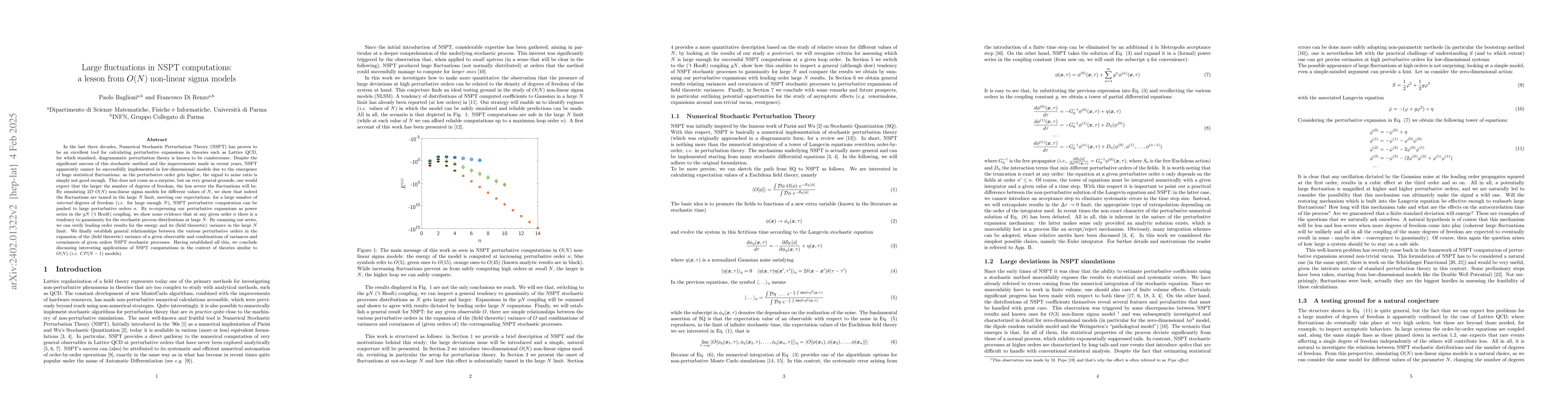 Thumbnail for Large fluctuations in NSPT computations: a lesson from $O(N)$ non-linear
  sigma models