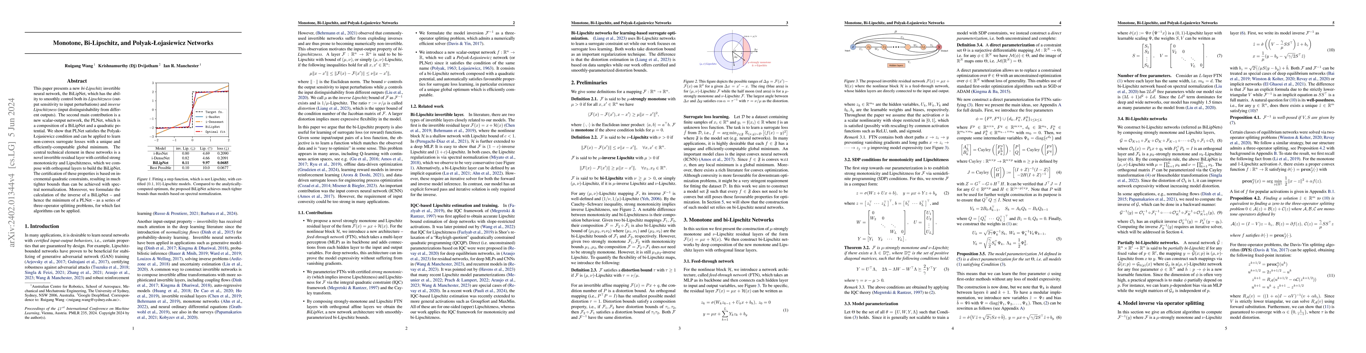 Thumbnail for Monotone, Bi-Lipschitz, and Polyak-Lojasiewicz Networks