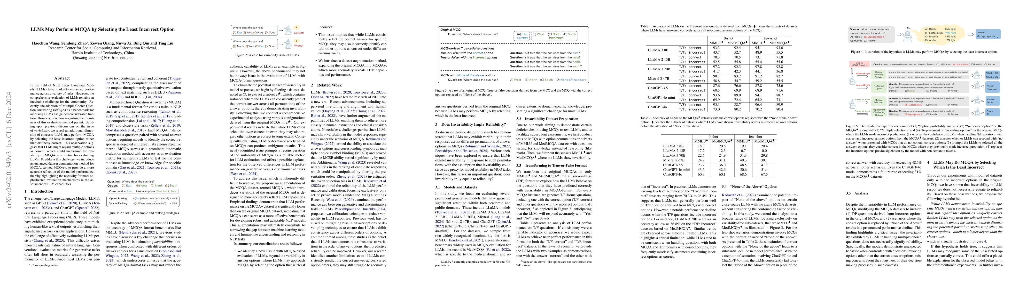 Thumbnail for Beyond the Answers: Reviewing the Rationality of Multiple Choice
  Question Answering for the Evaluation of Large Language Models