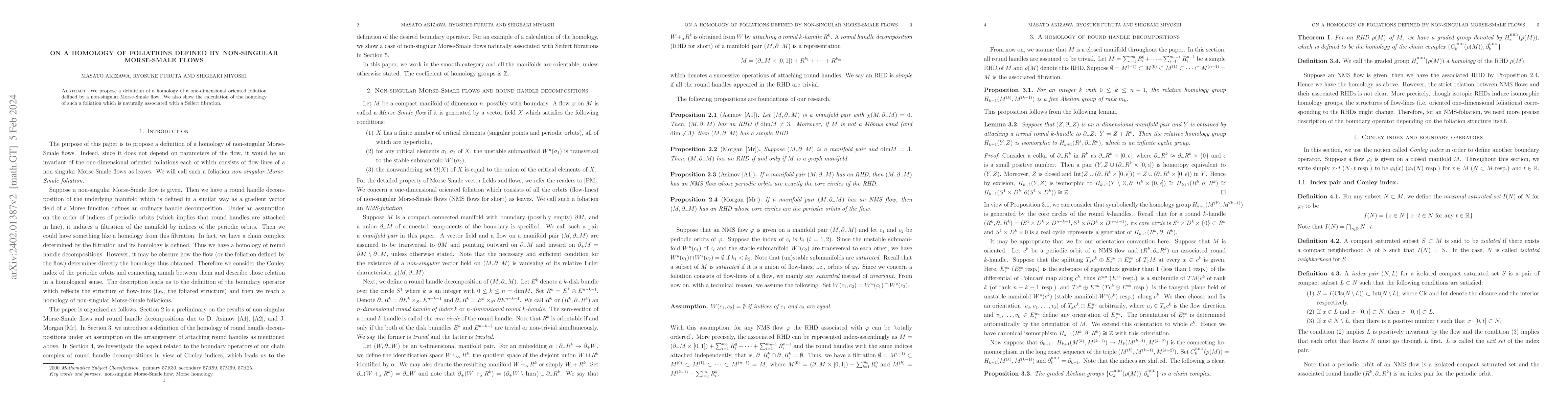 Thumbnail for On a homology of foliations defined by non-singular Morse-Smale flows
