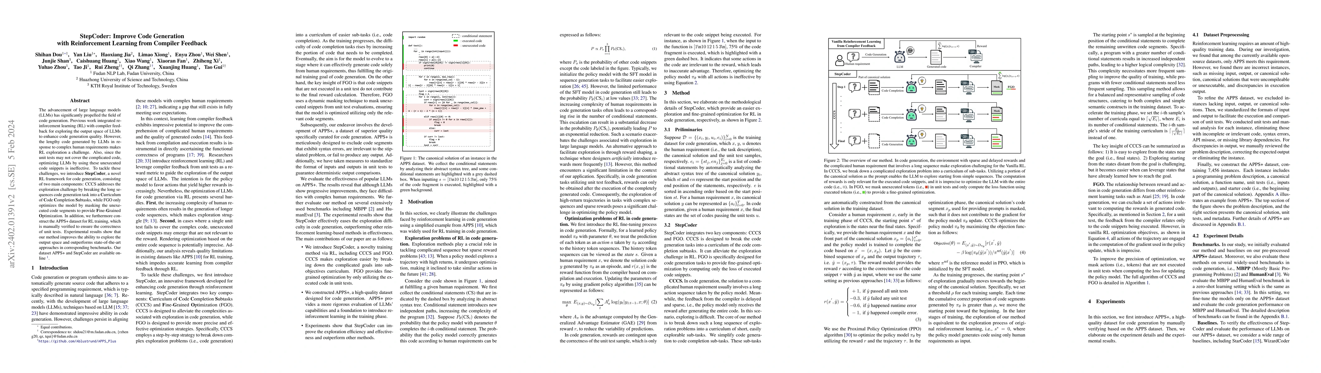 Thumbnail for StepCoder: Improve Code Generation with Reinforcement Learning from
  Compiler Feedback