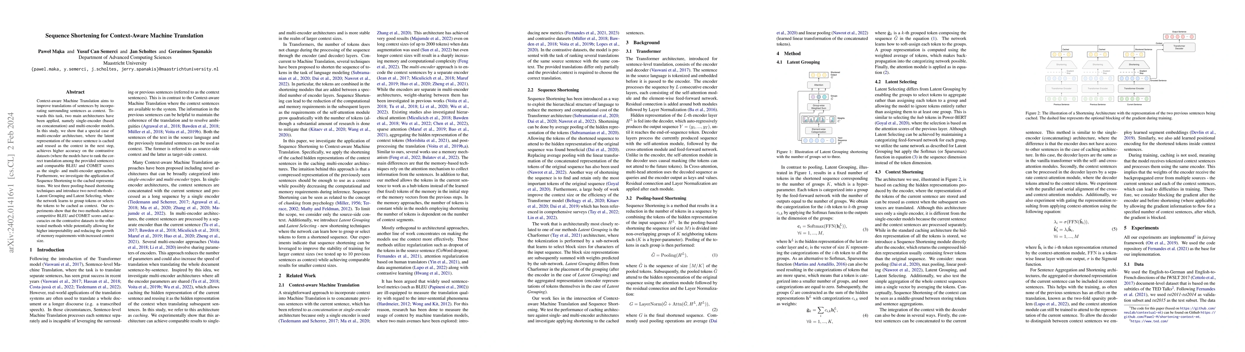 Thumbnail for Sequence Shortening for Context-Aware Machine Translation