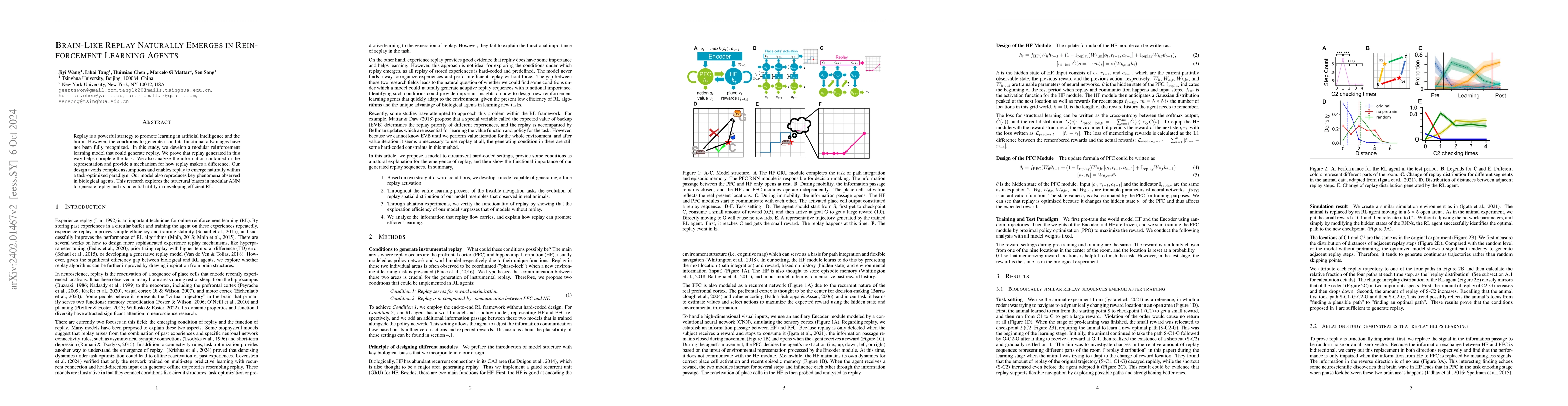 Thumbnail for Brain-Like Replay Naturally Emerges in Reinforcement Learning Agents