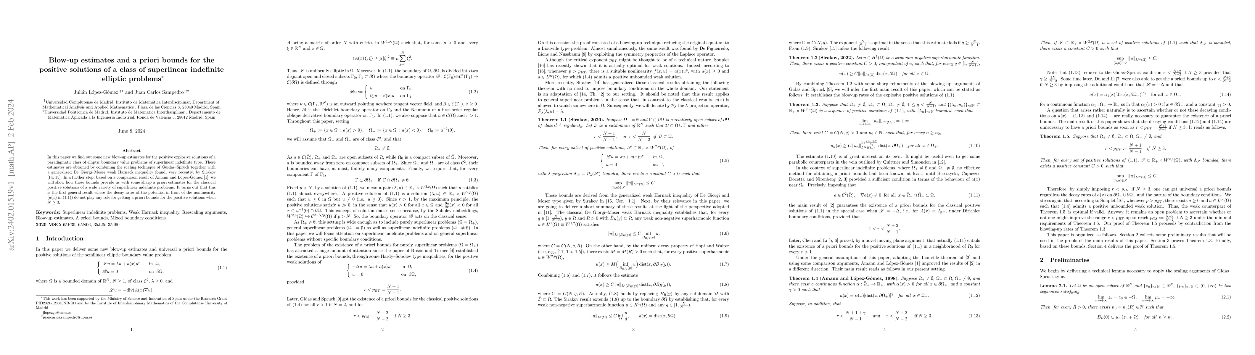 Thumbnail for Blow-up estimates and a priori bounds for the positive solutions of a
  class of superlinear indefinite elliptic problems