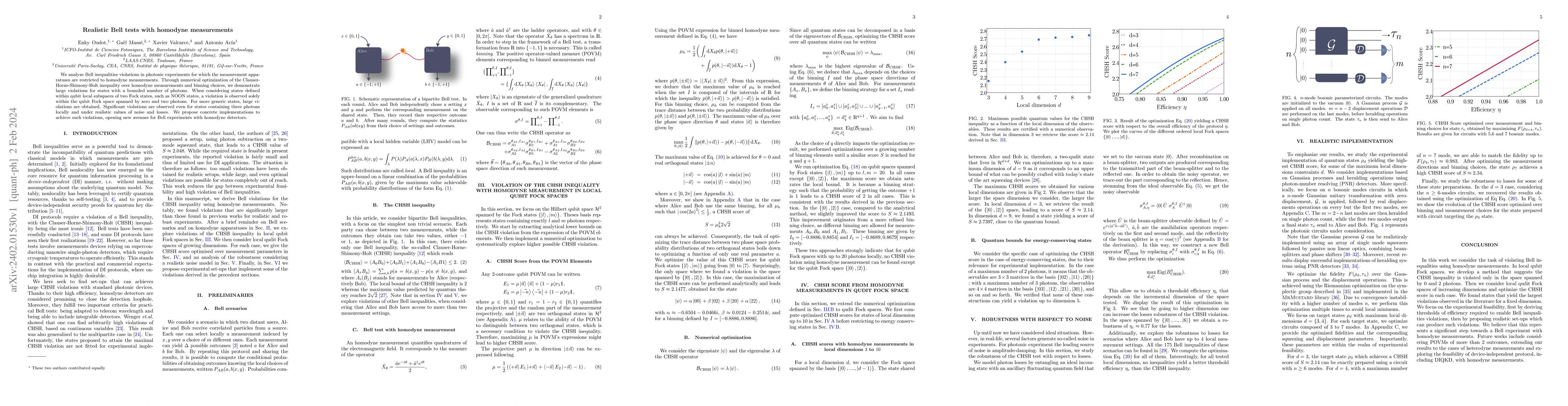 Thumbnail for Realistic Bell tests with homodyne measurements