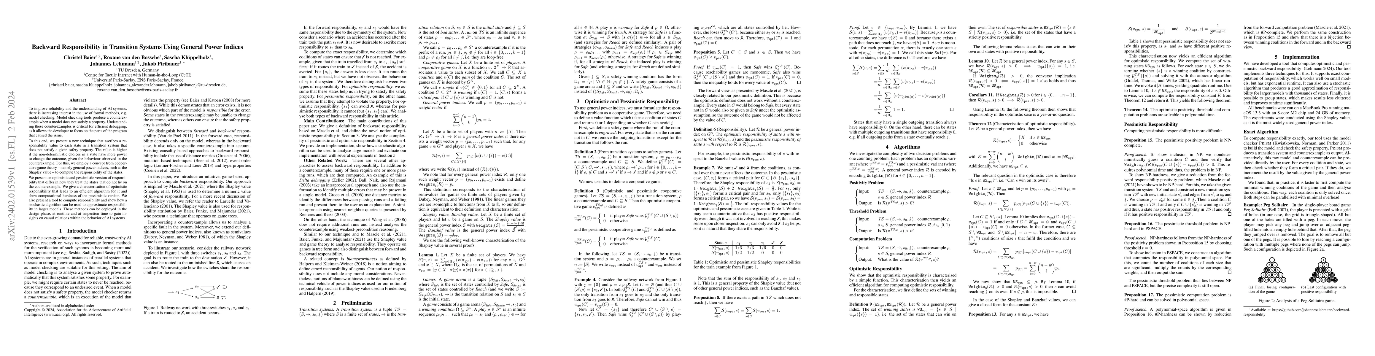 Thumbnail for Backward Responsibility in Transition Systems Using General Power
  Indices
