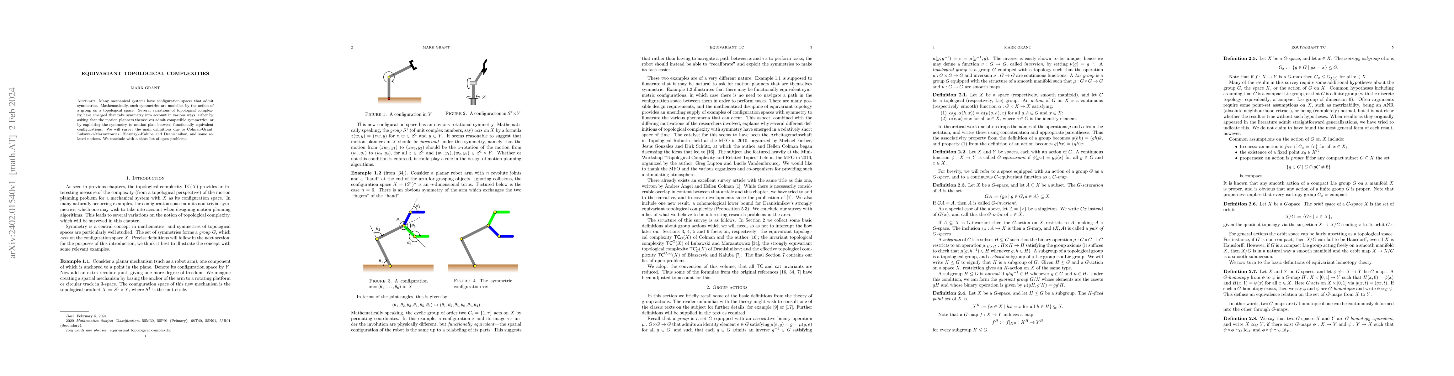 Thumbnail for Equivariant topological complexities
