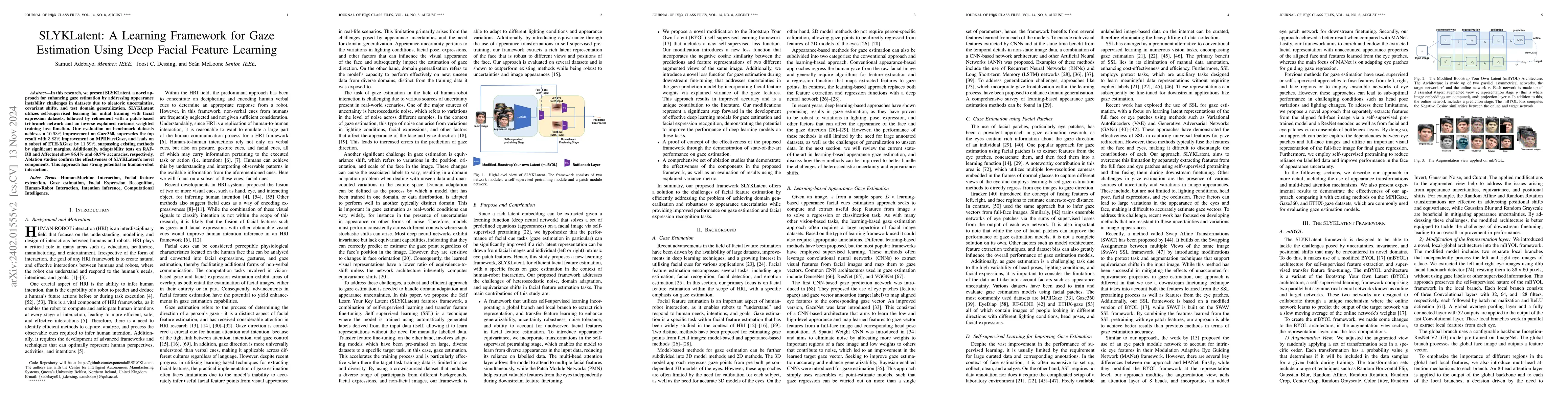 Thumbnail for SLYKLatent, a Learning Framework for Facial Features Estimation