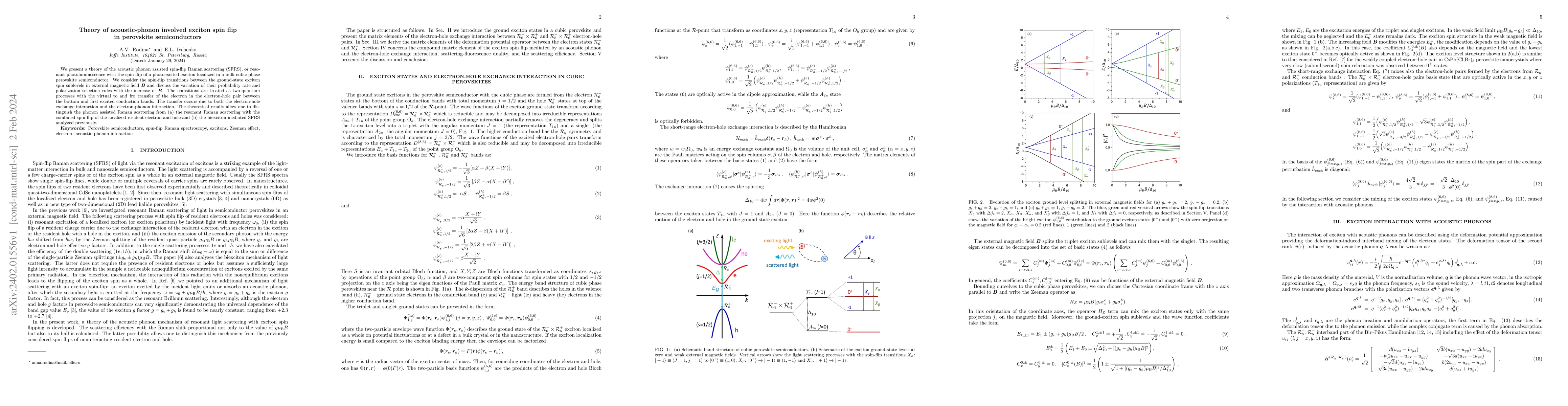 Thumbnail for Theory of acoustic-phonon involved exciton spin flip in perovskite
  semiconductors