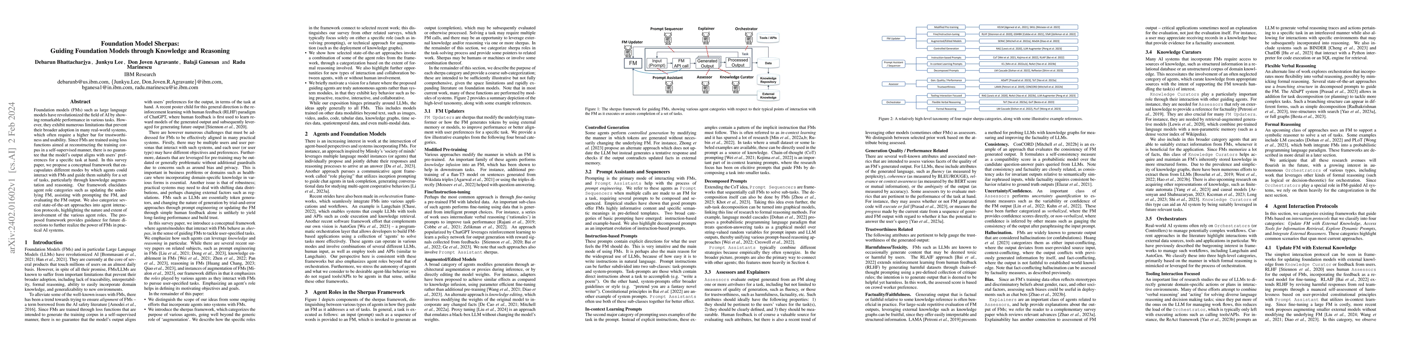 Thumbnail for Foundation Model Sherpas: Guiding Foundation Models through Knowledge
  and Reasoning
