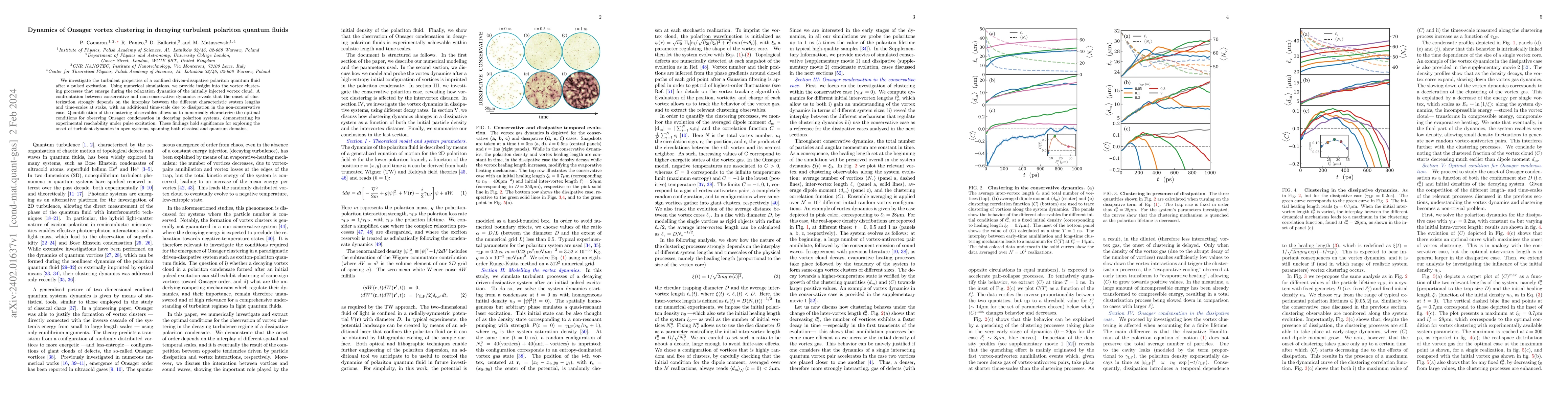Thumbnail for Dynamics of Onsager vortex clustering in decaying turbulent polariton
  quantum fluids