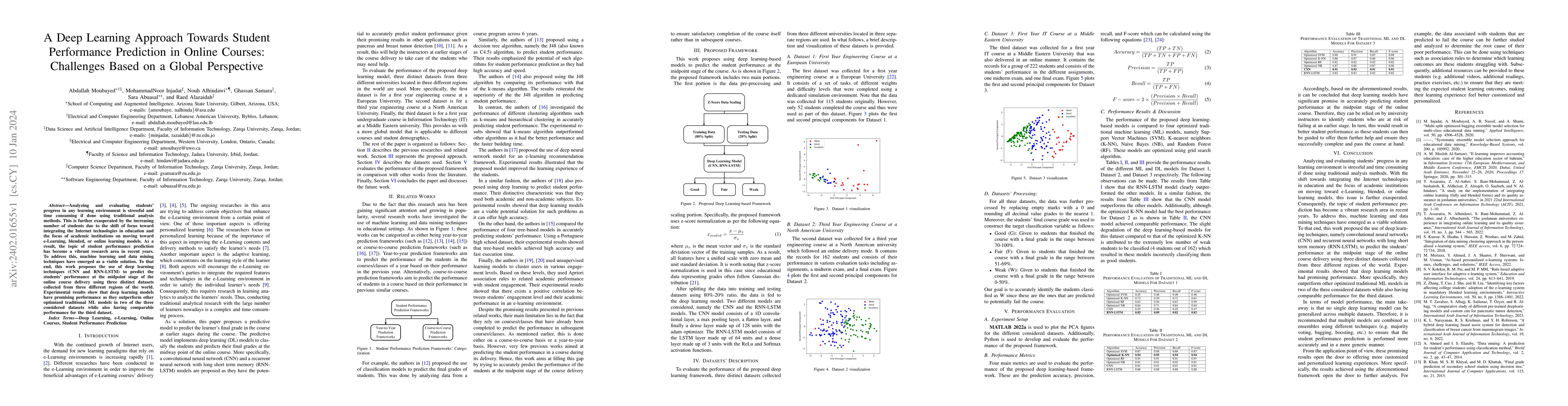 Thumbnail for A Deep Learning Approach Towards Student Performance Prediction in
  Online Courses: Challenges Based on a Global Perspective
