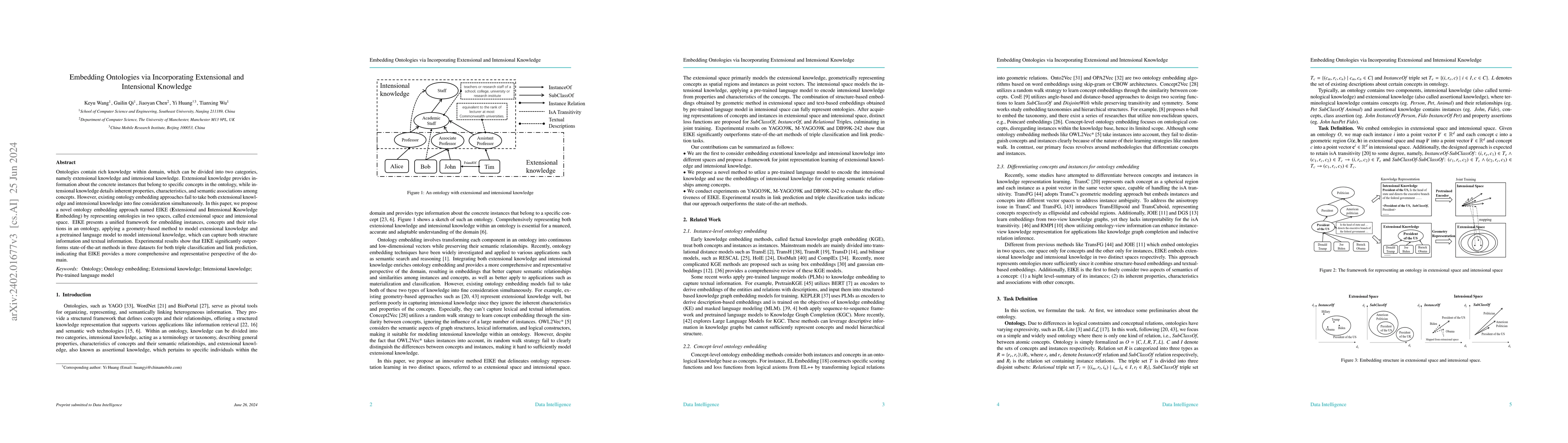 Thumbnail for Embedding Ontologies via Incorporating Extensional and Intensional
  Knowledge