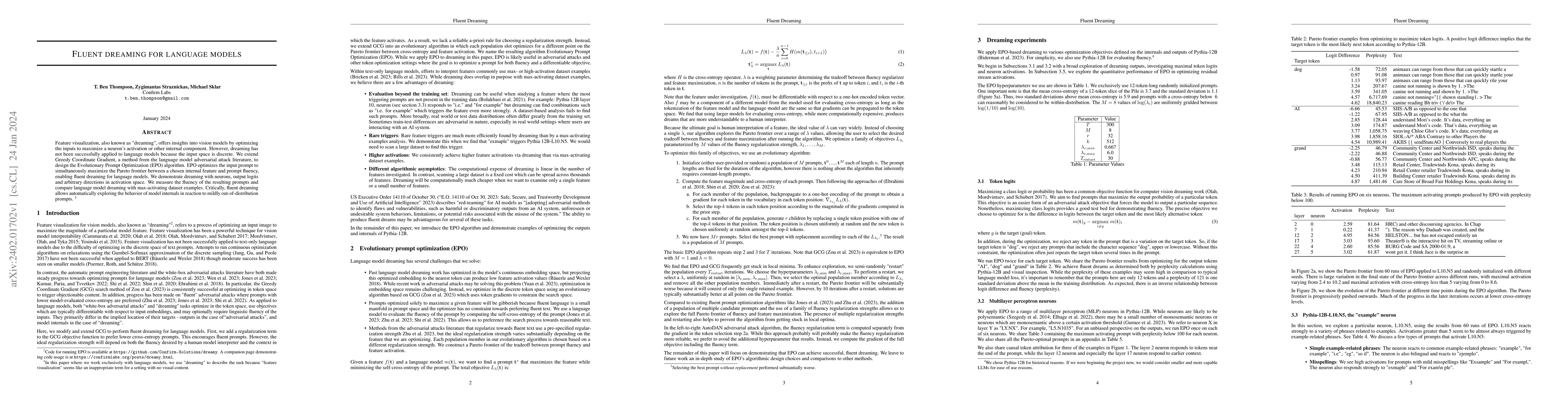 Thumbnail for Fluent dreaming for language models