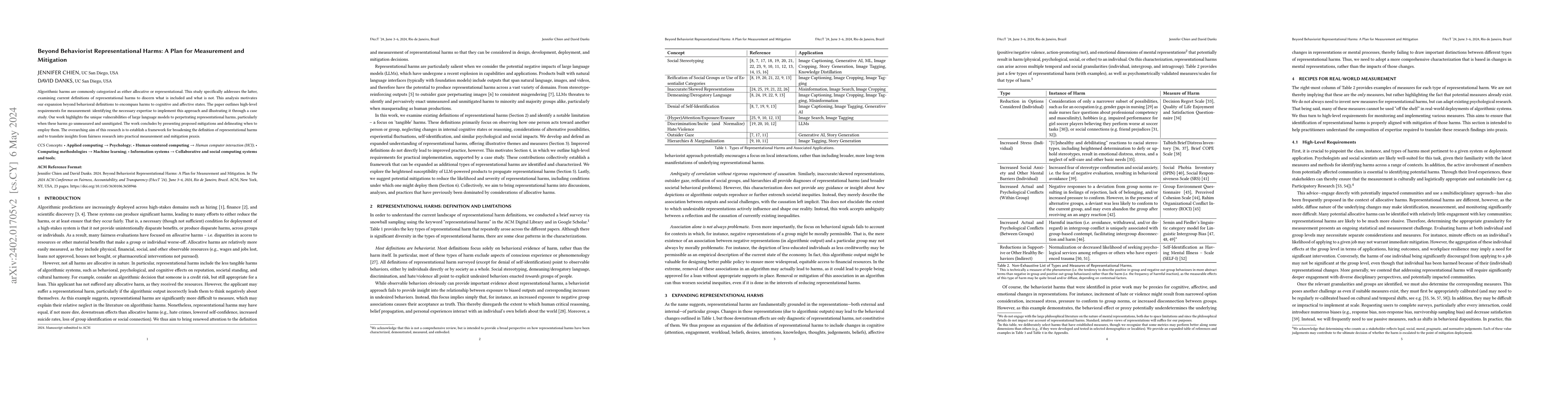 Thumbnail for Beyond Behaviorist Representational Harms: A Plan for Measurement and
  Mitigation