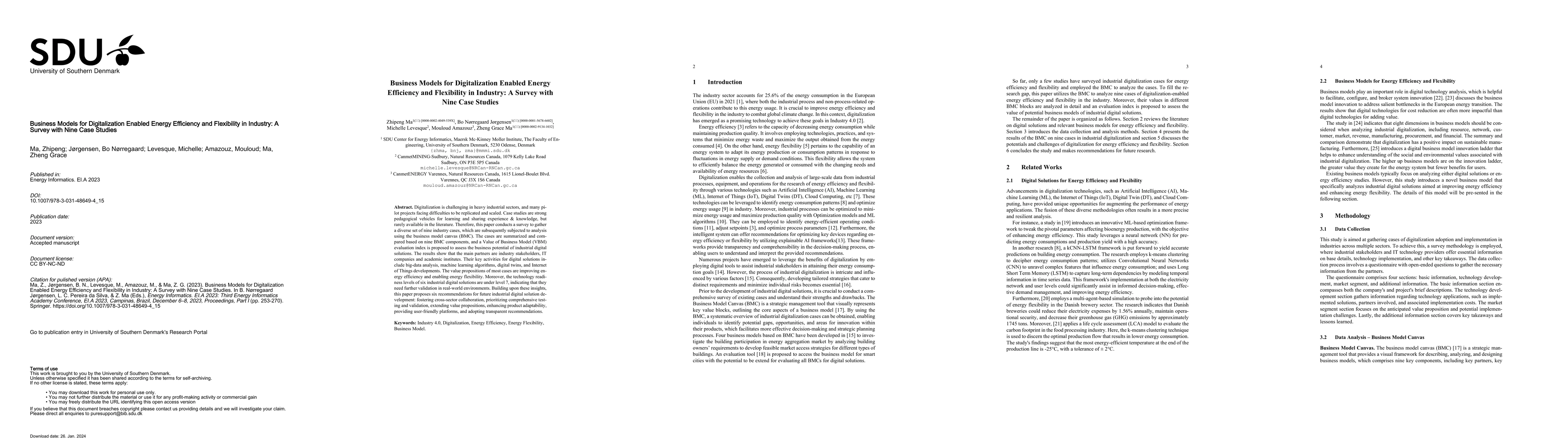 Thumbnail for Business Models for Digitalization Enabled Energy Efficiency and
  Flexibility in Industry: A Survey with Nine Case Studies
