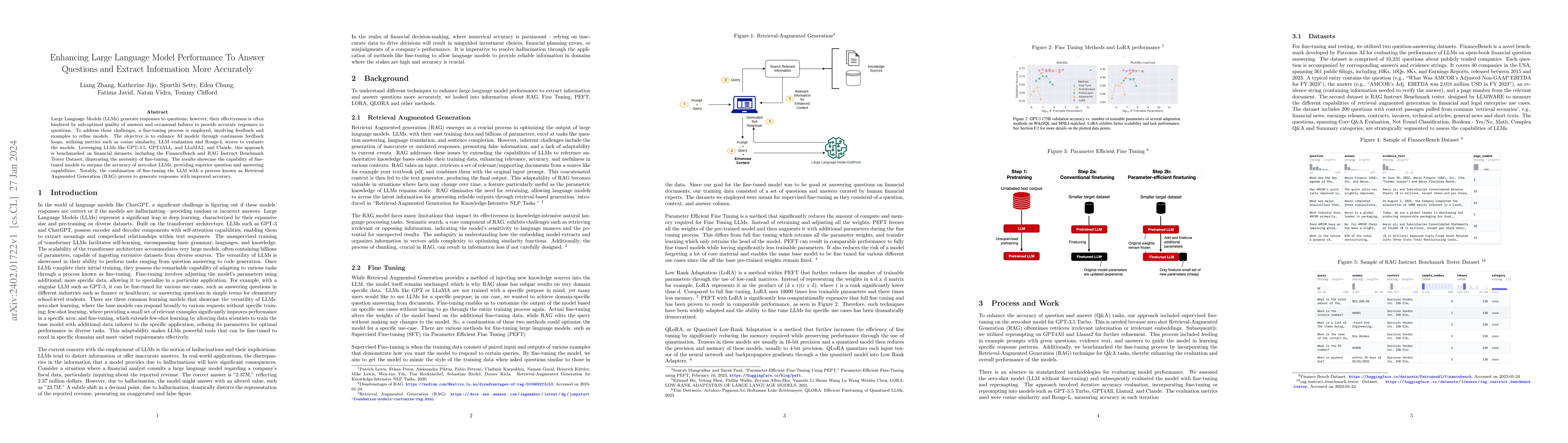 Thumbnail for Enhancing Large Language Model Performance To Answer Questions and
  Extract Information More Accurately