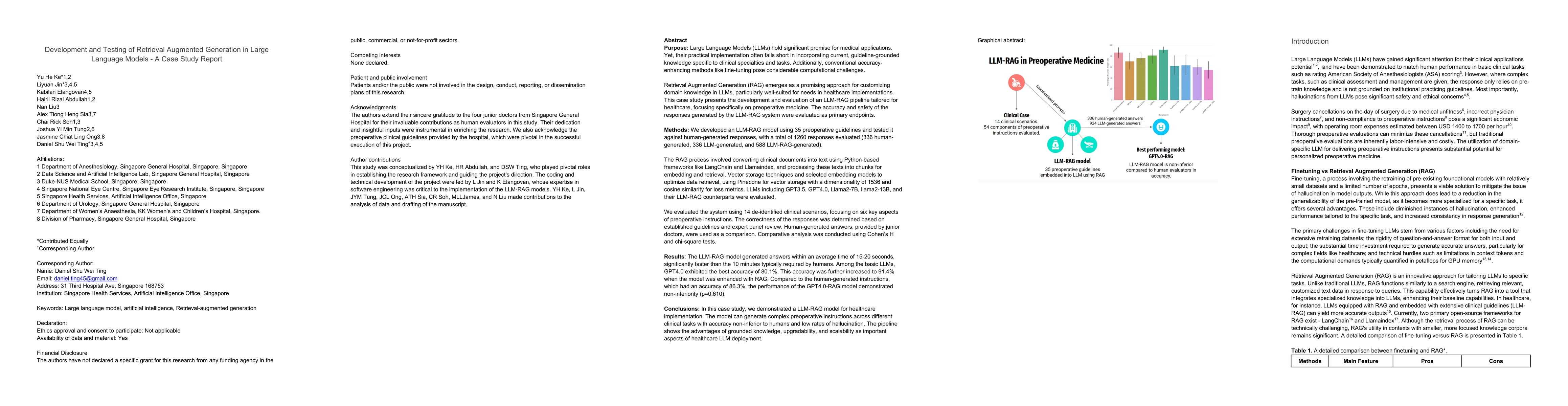 Thumbnail for Development and Testing of Retrieval Augmented Generation in Large
  Language Models -- A Case Study Report