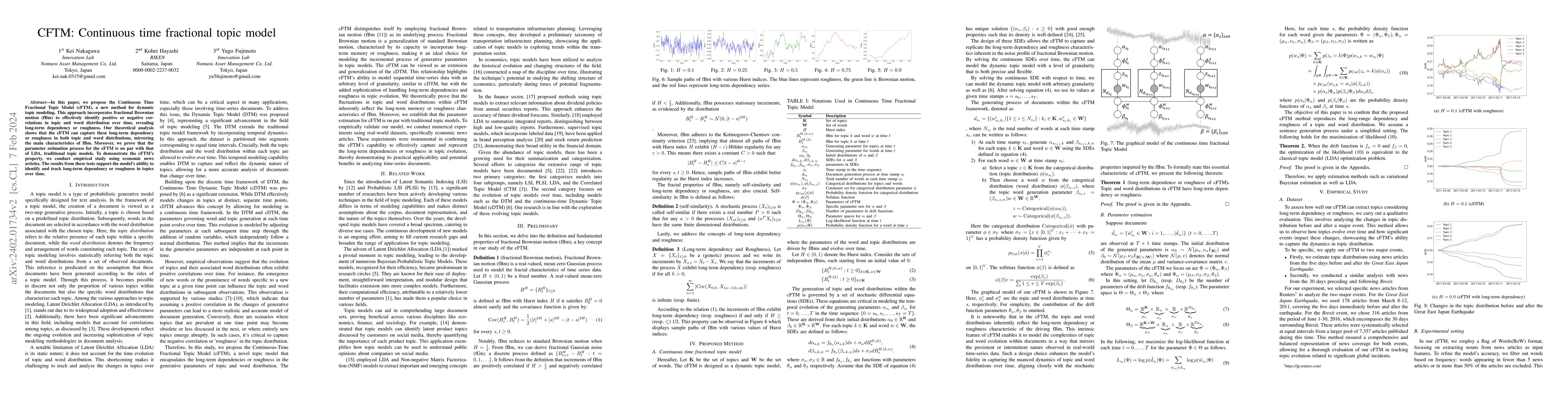 Thumbnail for CFTM: Continuous time fractional topic model