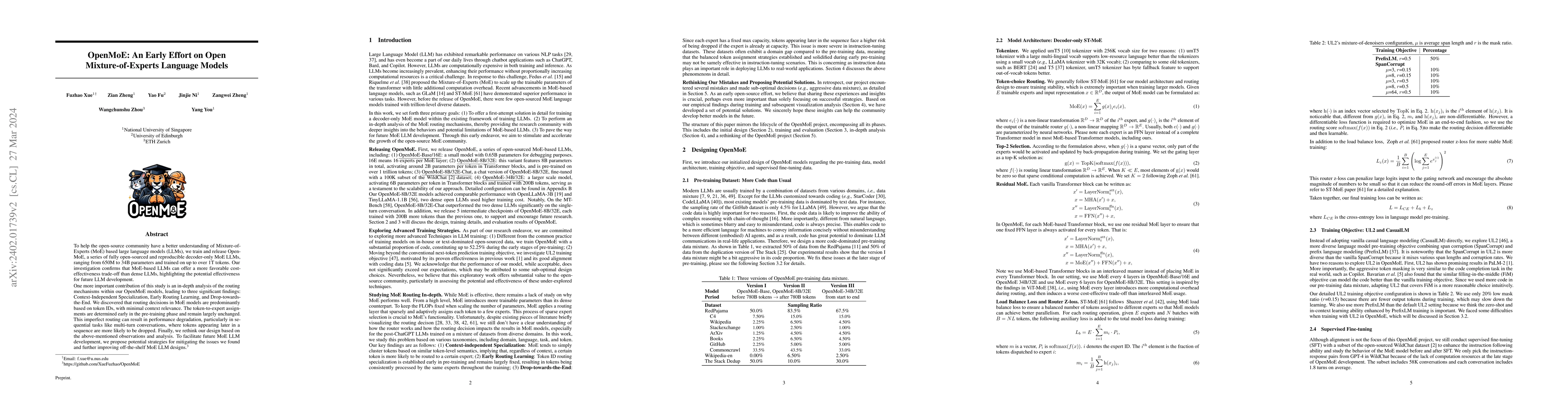 Thumbnail for OpenMoE: An Early Effort on Open Mixture-of-Experts Language Models