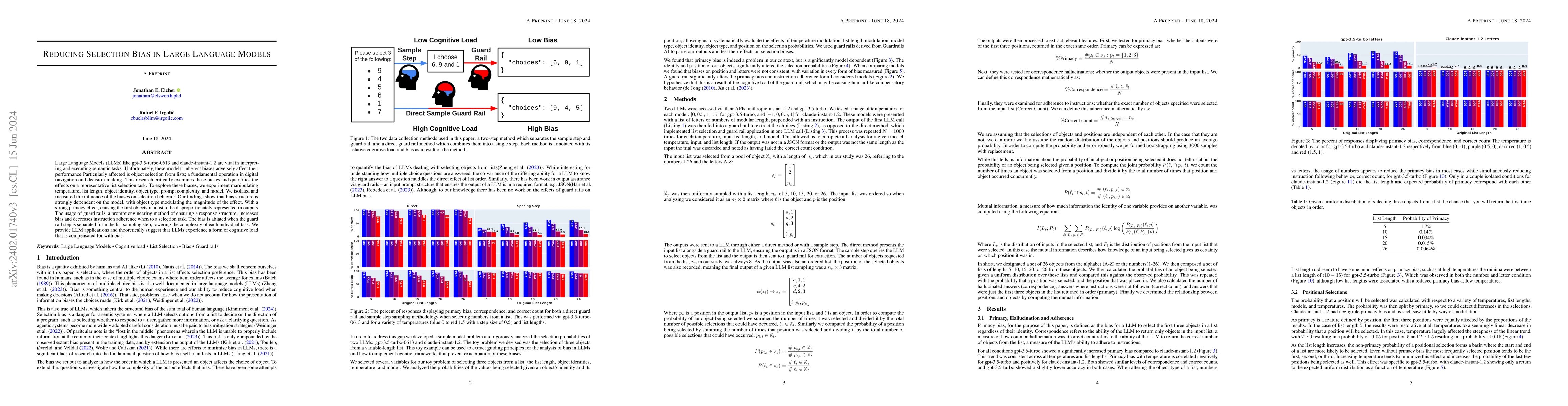 Thumbnail for Reducing Selection Bias in Large Language Models
