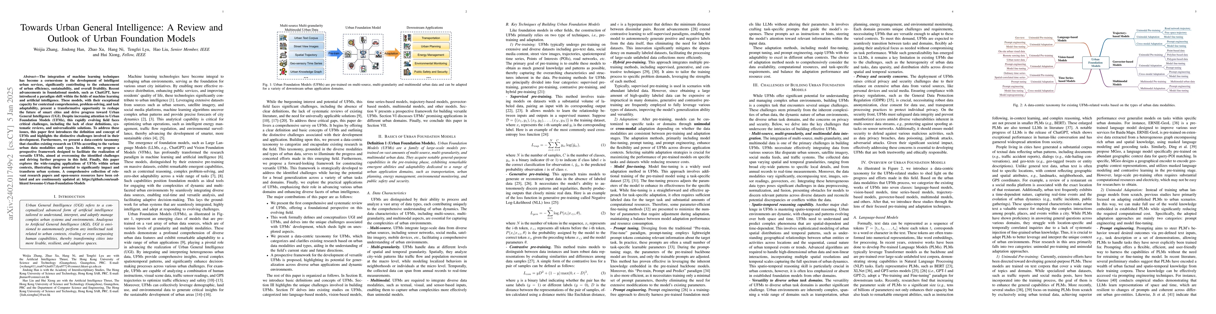 Thumbnail for Towards Urban General Intelligence: A Review and Outlook of Urban
  Foundation Models