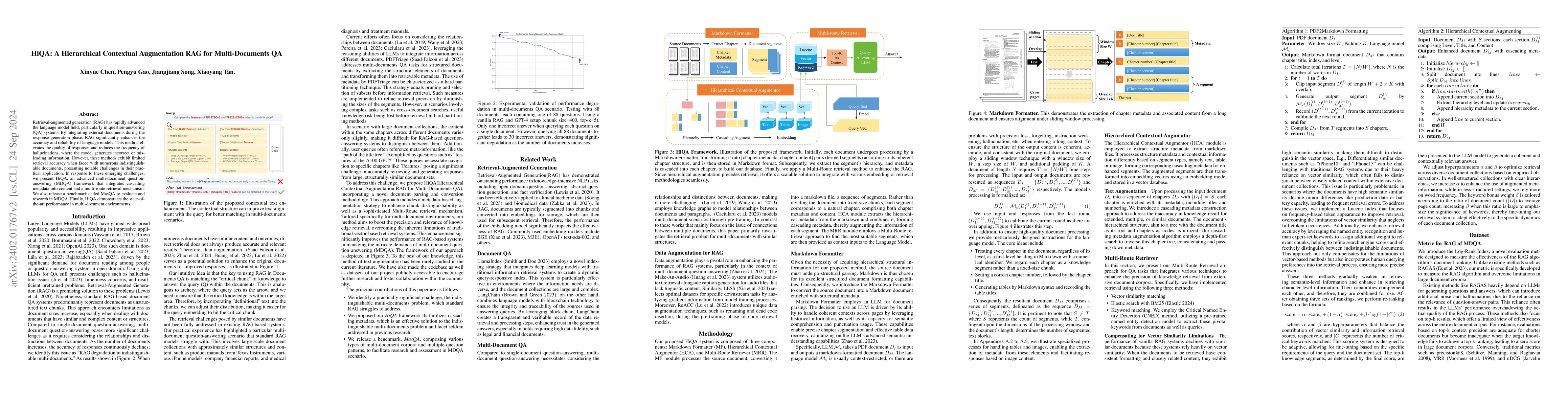 Thumbnail for HiQA: A Hierarchical Contextual Augmentation RAG for Massive Documents
  QA