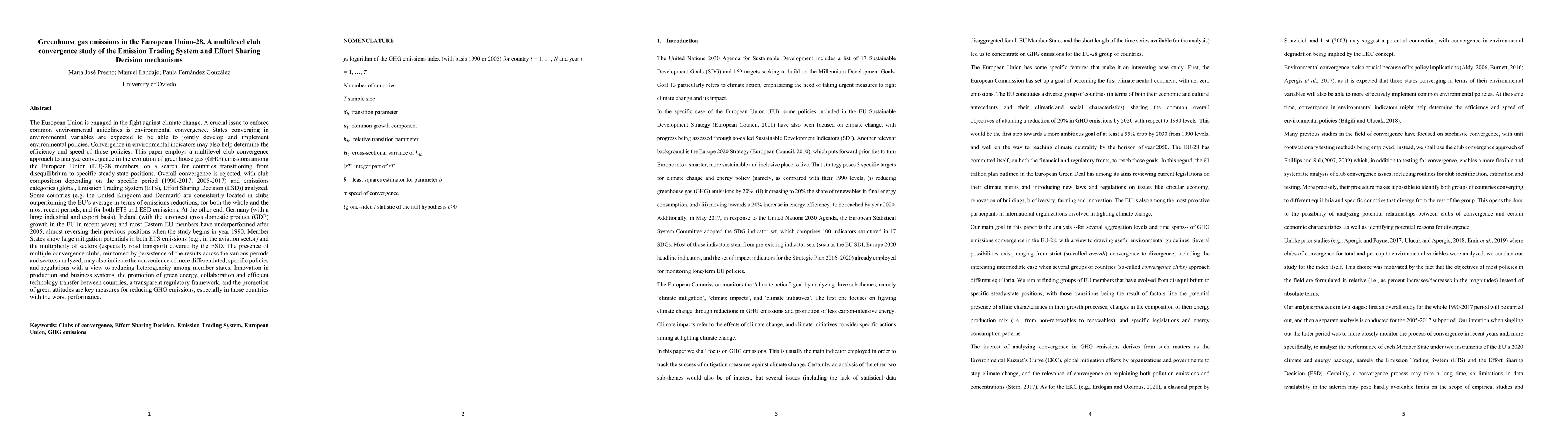 Thumbnail for GHG emissions in the EU-28. A multilevel club convergence study of the
  Emission Trading System and Effort Sharing Decision mechanisms