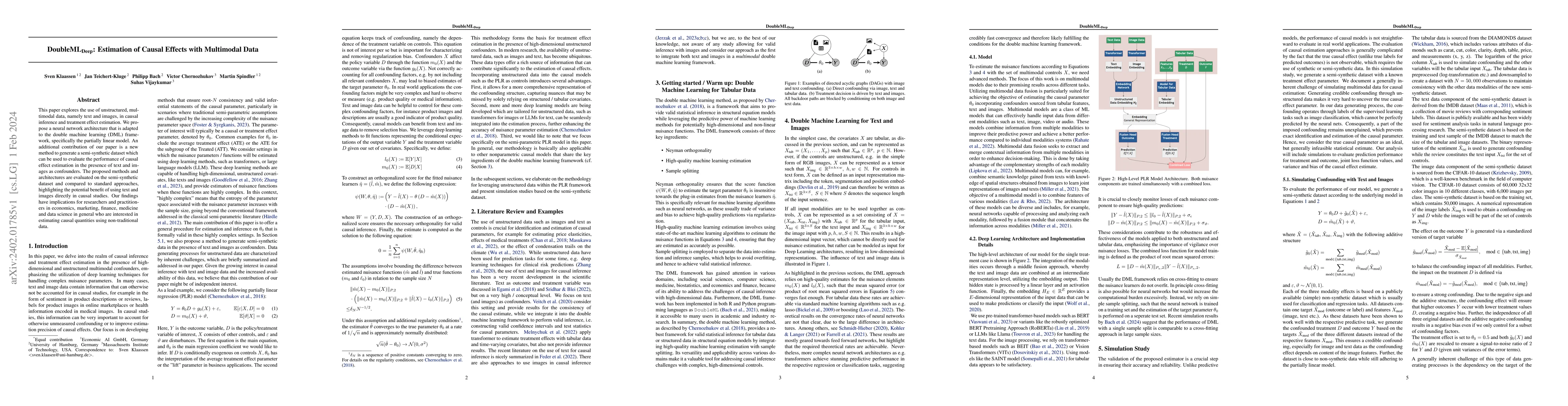 Thumbnail for DoubleMLDeep: Estimation of Causal Effects with Multimodal Data