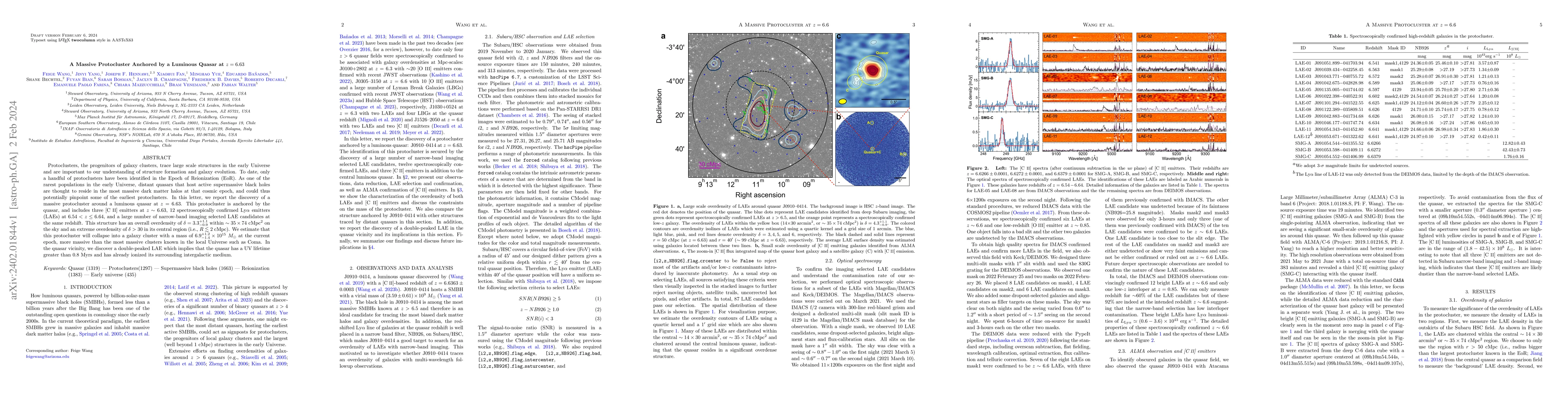 Thumbnail for A Massive Protocluster Anchored by a Luminous Quasar at $z=6.63$