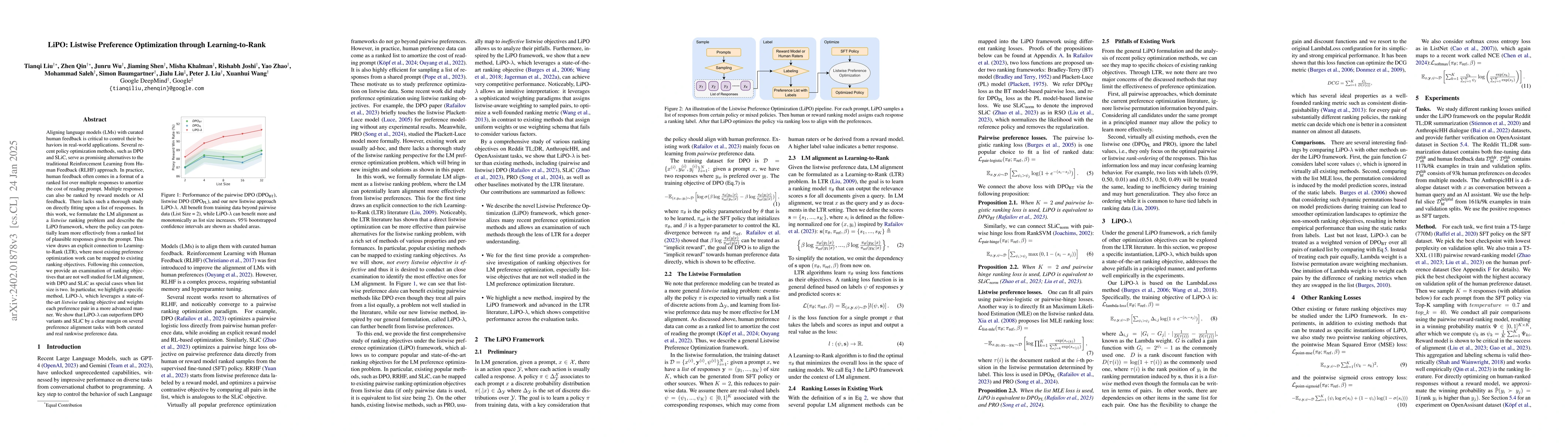 Thumbnail for LiPO: Listwise Preference Optimization through Learning-to-Rank