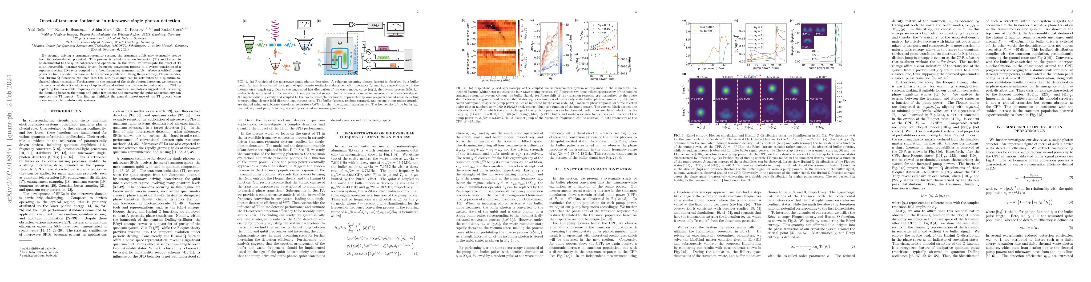 Thumbnail for Onset of transmon ionization in microwave single-photon detection