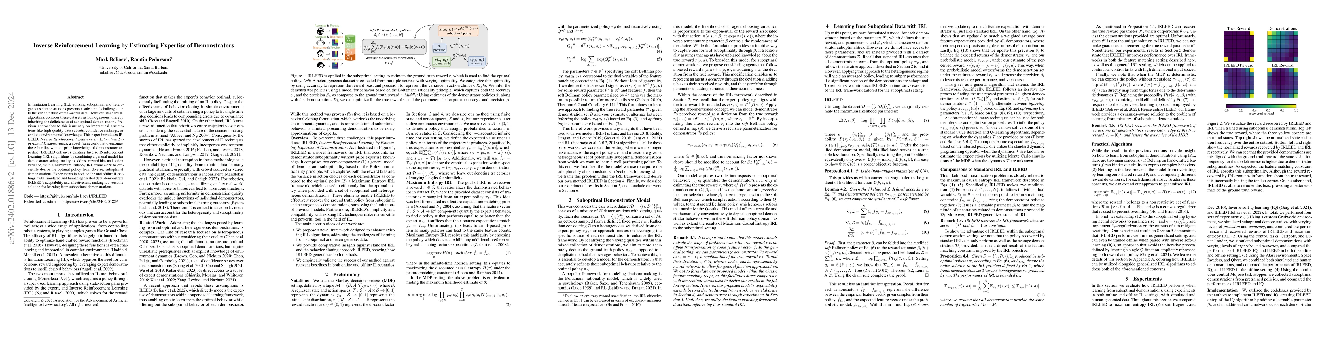Thumbnail for Inverse Reinforcement Learning by Estimating Expertise of Demonstrators