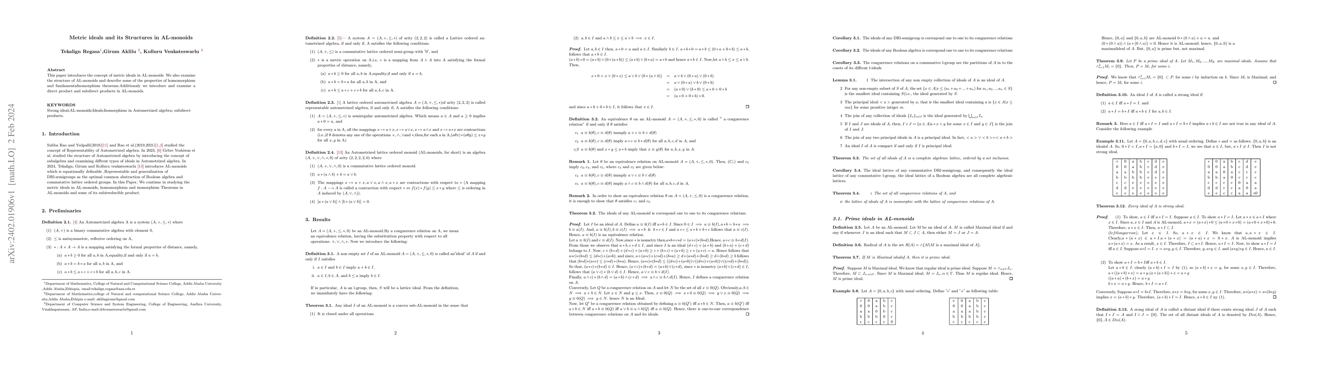 Thumbnail for Metric ideals and its Structures Autometrized Lattice Ordered Monoids