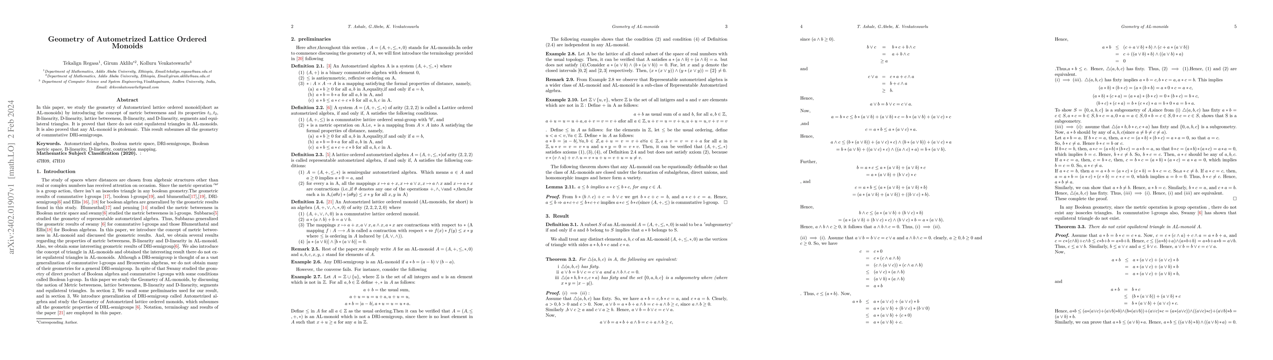 Thumbnail for Geometry of Autometrized Lattice Ordered Monoids