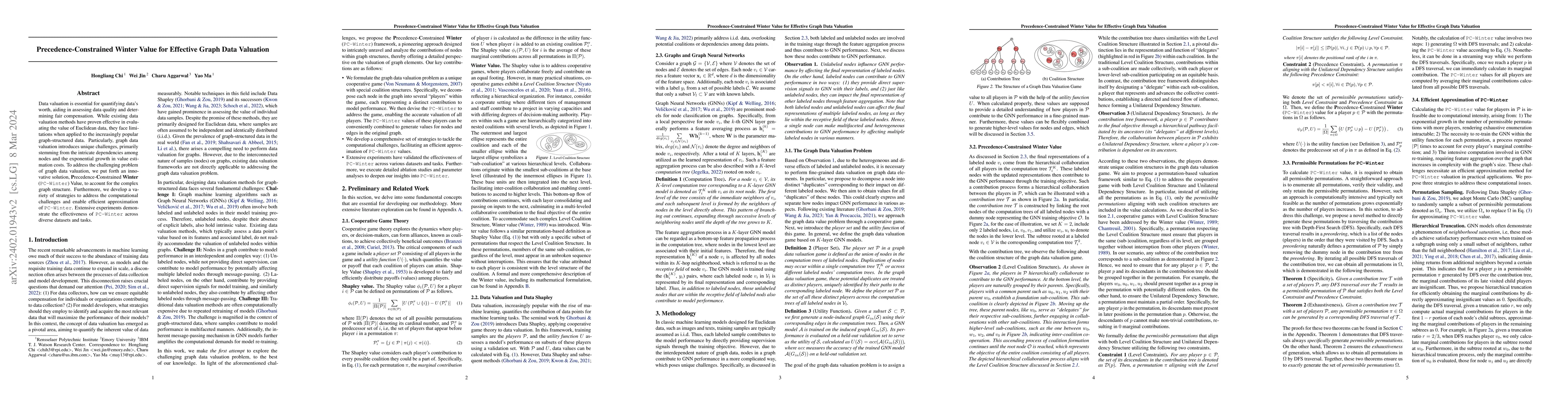Thumbnail for Precedence-Constrained Winter Value for Effective Graph Data Valuation
