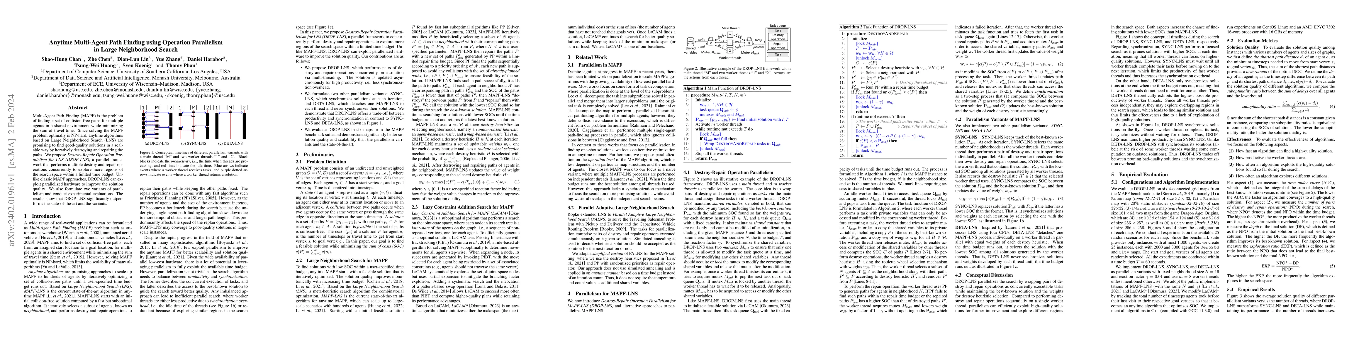 Thumbnail for Anytime Multi-Agent Path Finding using Operation Parallelism in Large
  Neighborhood Search
