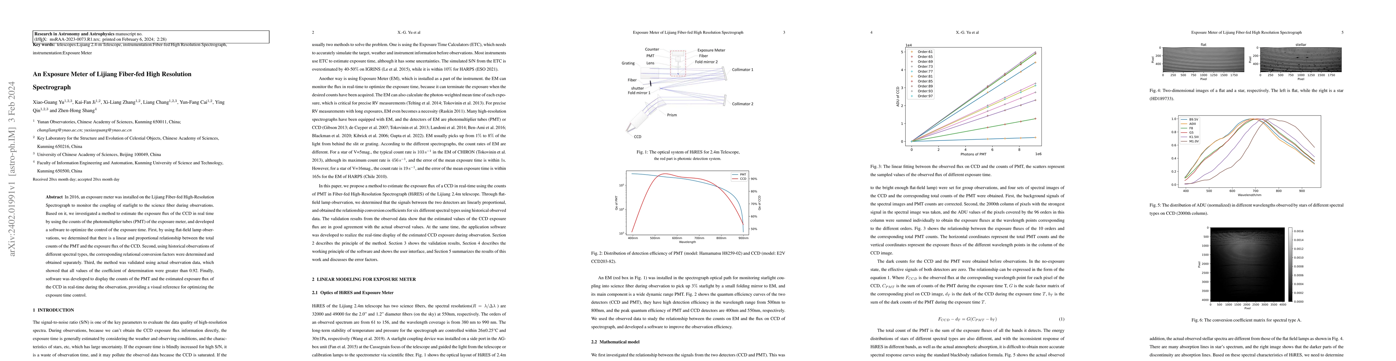 Thumbnail for An Exposure Meter of Lijiang Fiber-fed High-Resolution Spectrograph