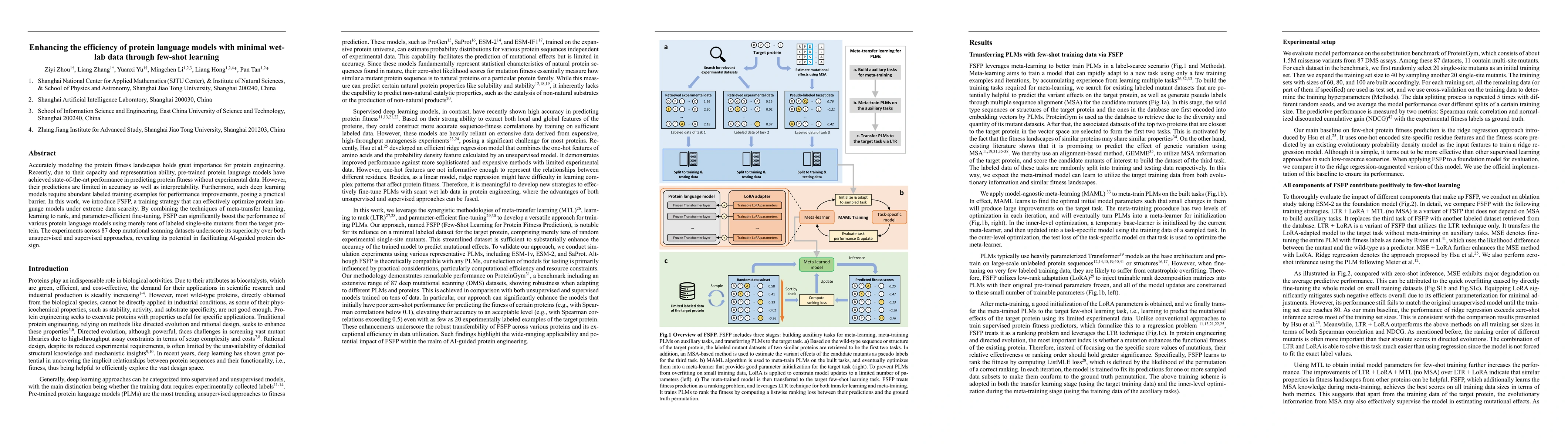 Thumbnail for Enhancing the efficiency of protein language models with minimal wet-lab
  data through few-shot learning