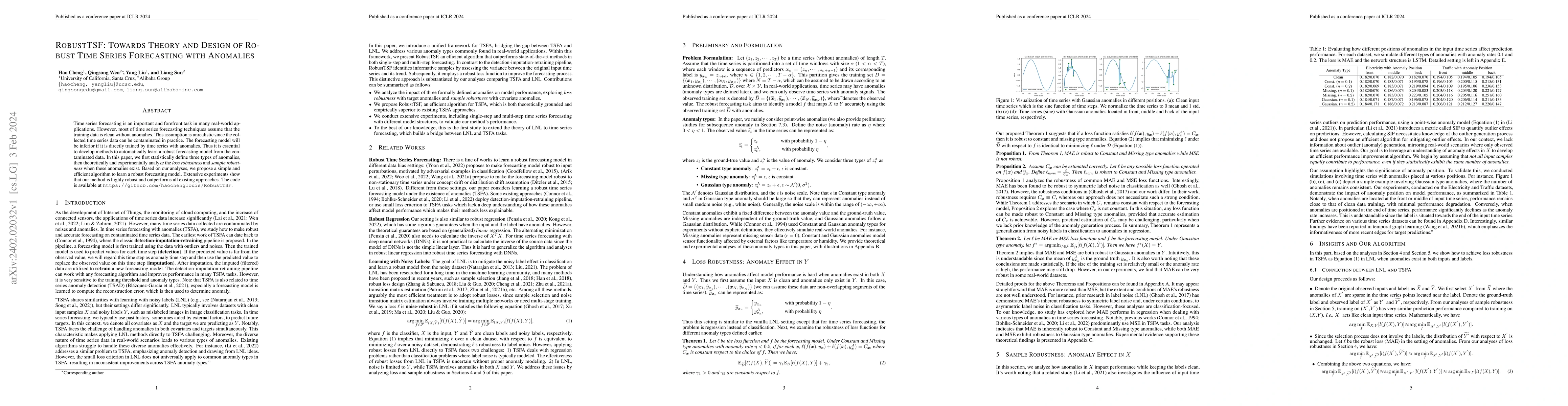 Thumbnail for RobustTSF: Towards Theory and Design of Robust Time Series Forecasting
  with Anomalies