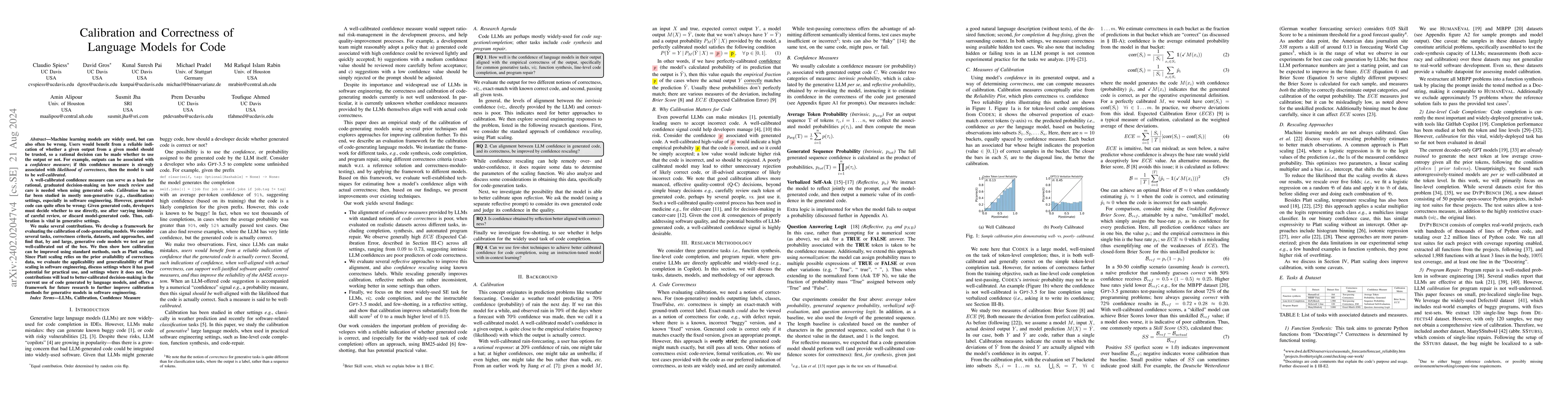 Thumbnail for Calibration and Correctness of Language Models for Code