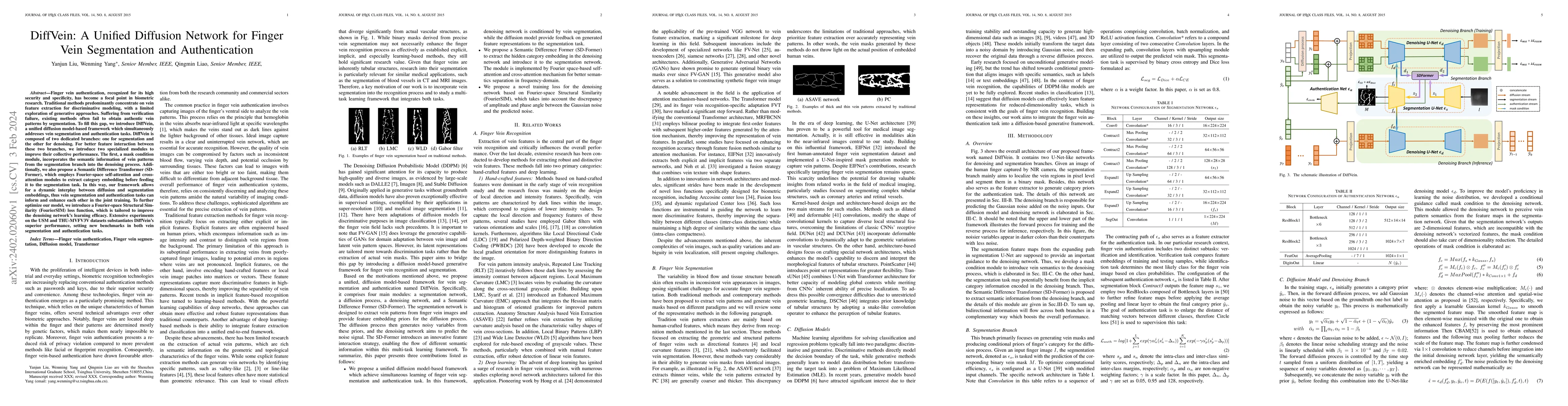 Thumbnail for DiffVein: A Unified Diffusion Network for Finger Vein Segmentation and
  Authentication