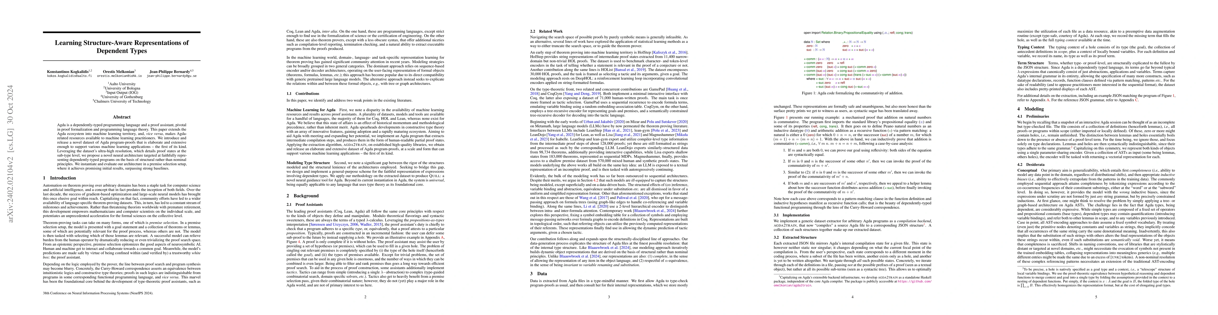 Thumbnail for Learning Structure-Aware Representations of Dependent Types