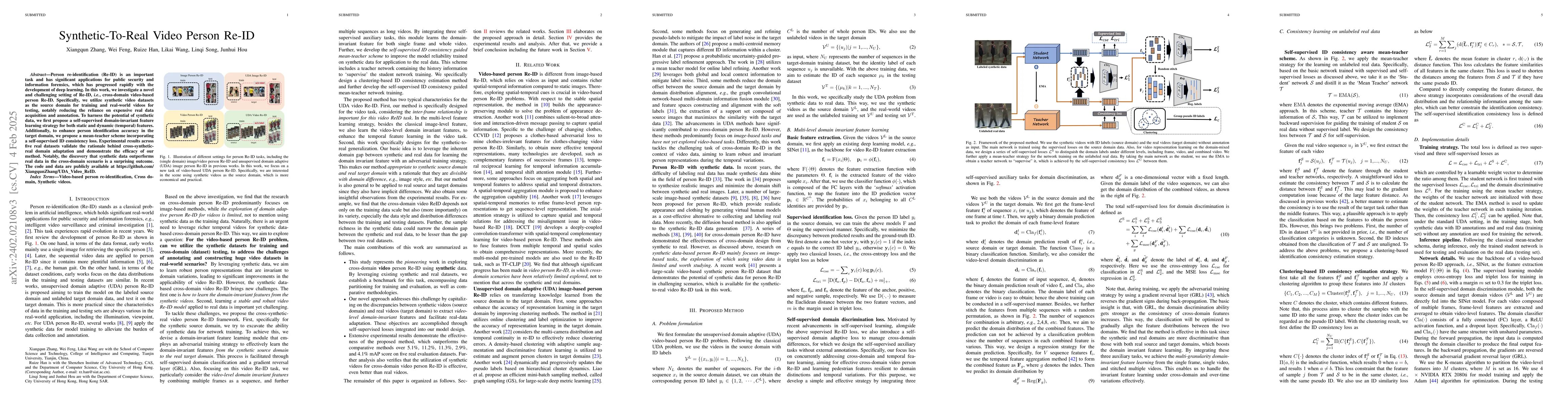 Thumbnail for From Synthetic to Real: Unveiling the Power of Synthetic Data for Video
  Person Re-ID