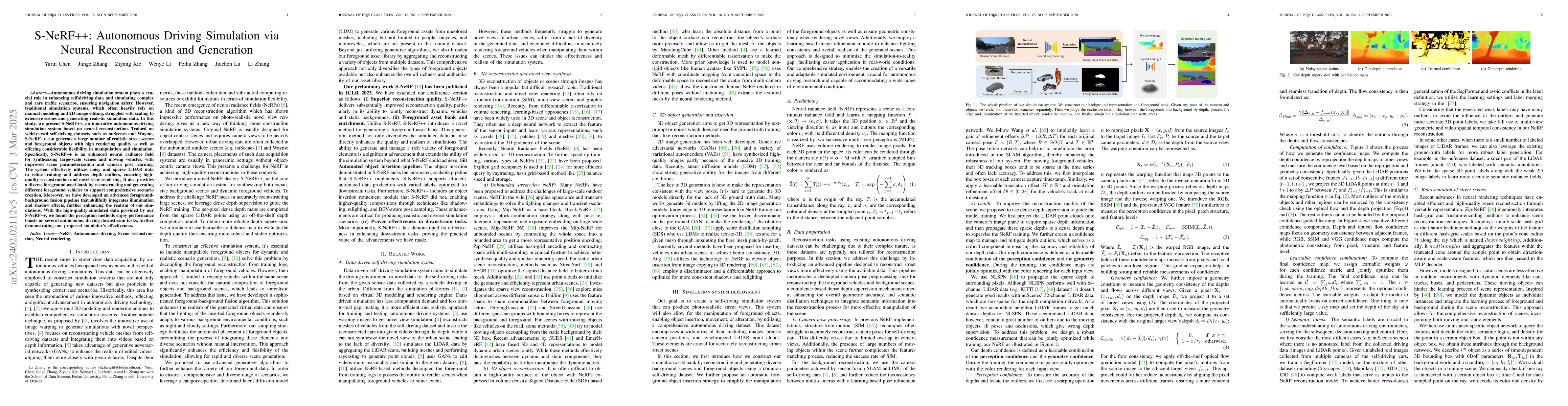 Thumbnail for S-NeRF++: Autonomous Driving Simulation via Neural Reconstruction and
  Generation
